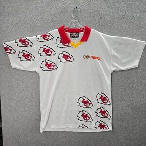 VINTAGE‎ Kansas City Chiefs Men Polo Shirt Large Unique Sports Generation 90s